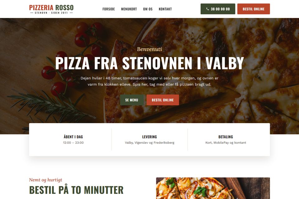 Pizzeria-skabelon