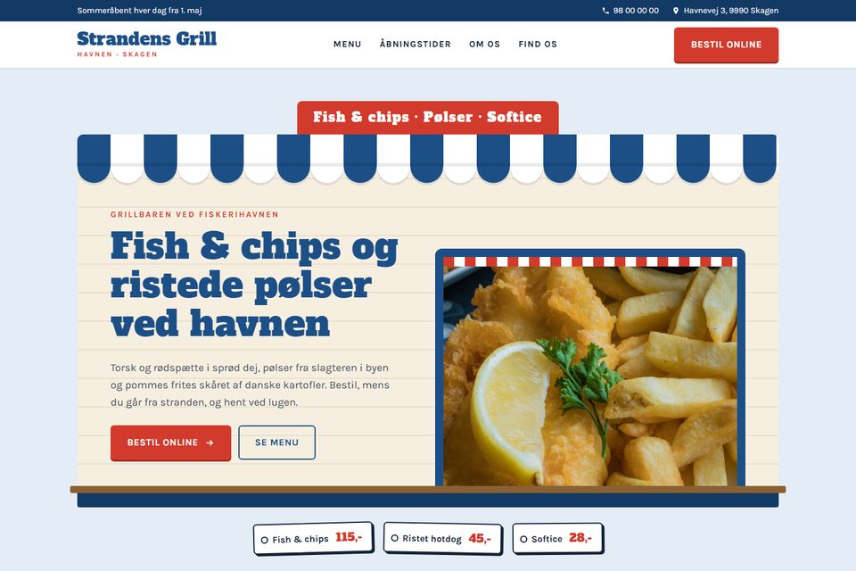 Fish & chips og pølser